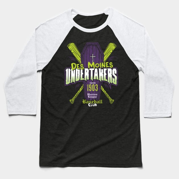 Des Moines Undertakers Baseball T-Shirt by MindsparkCreative